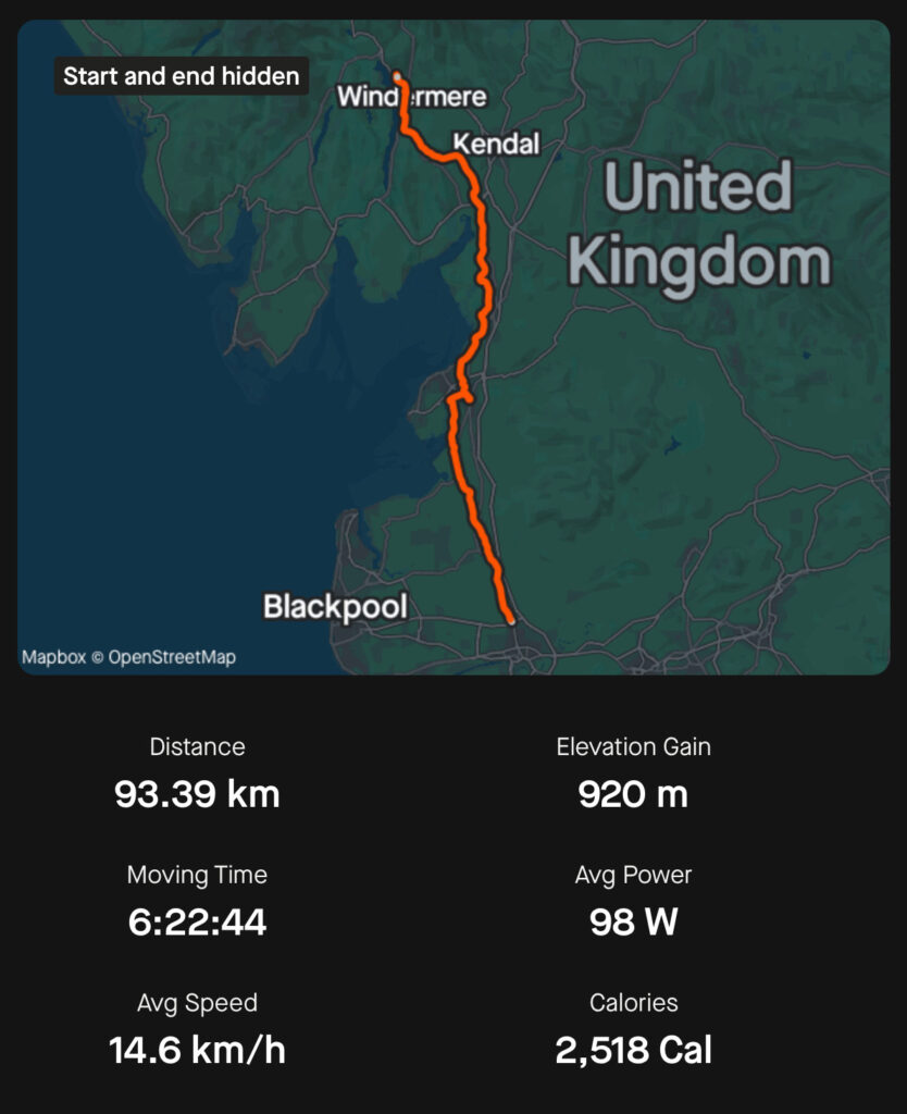 Day 33: Preston -> Windermere